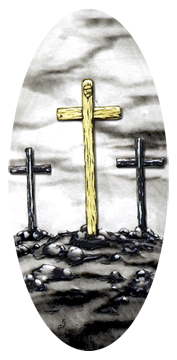 Rugged Cross Silver
